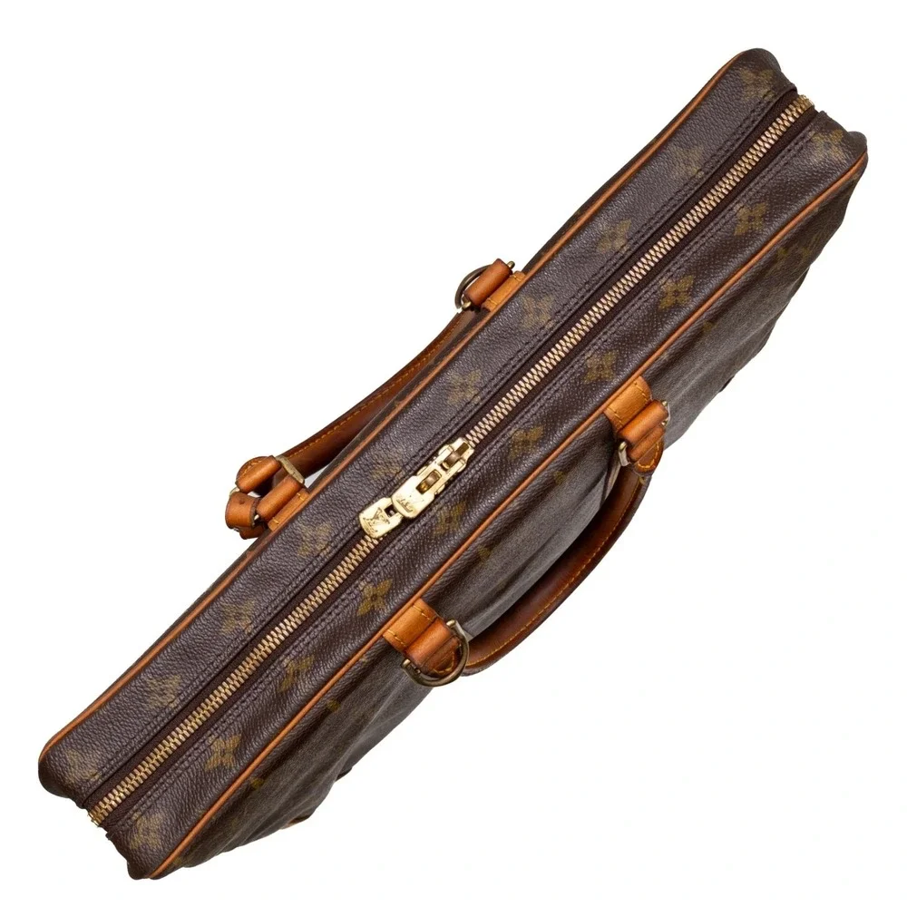 Louis Vuitton Monogram Briefcase Vintage Business Bag France Leather Laptop Case - Picture 5 of 13